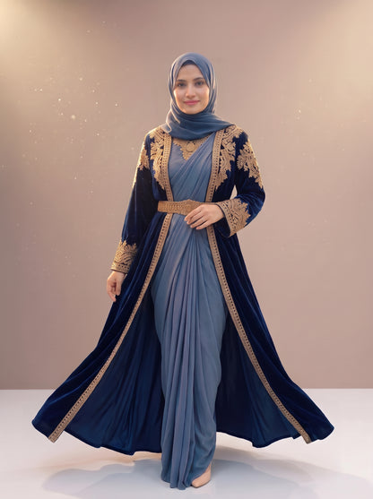 NOIR MIST – Abaya-Saree Fusion