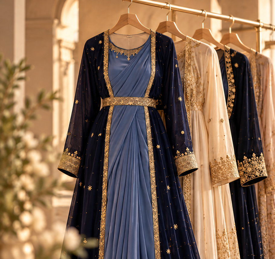 NOIR MIST – Abaya-Saree Fusion